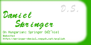 daniel springer business card